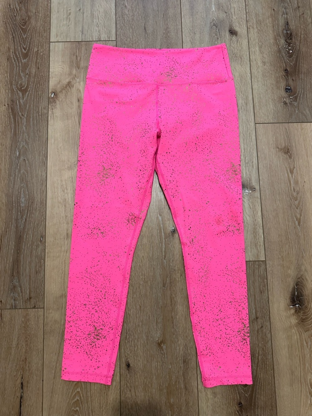 ZYIA Pink Stay Gold Light n Tight Leggings- Size 8-10